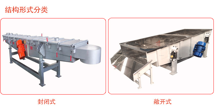 振動輸送機(jī)分為封閉式與敞開式兩種。