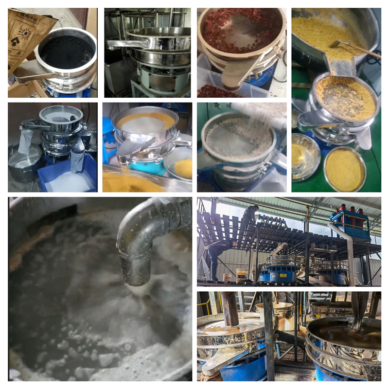 圓形振動篩適用行業(yè)：食品，陶瓷，醫(yī)藥，冶金，化工等行業(yè)。