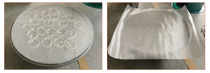 食品振動篩篩網(wǎng)安裝步驟1，將篩網(wǎng)平方到子母網(wǎng)架上