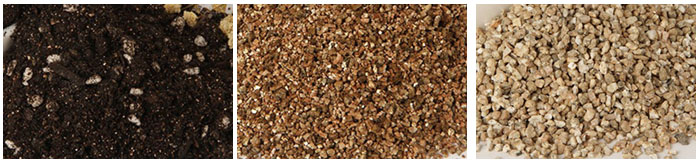 砂土，黃土，石粉等物料展示。