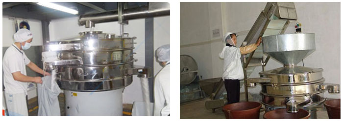 豆?jié){振動篩豆?jié){篩分現(xiàn)場圖展示。