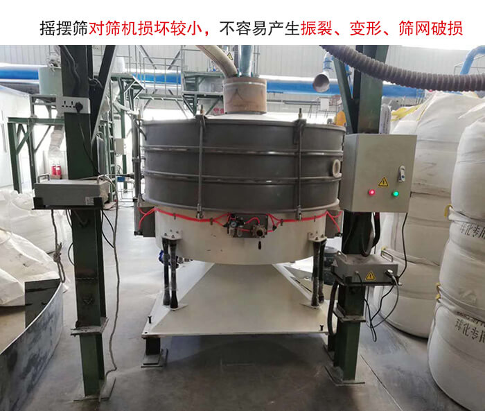 搖擺篩沒(méi)有振動(dòng)力借助的主要是篩箱搖晃，所以磨損較小。