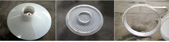 塑料防腐蝕振動(dòng)篩防塵蓋，網(wǎng)架，篩框展示圖。